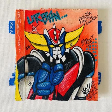 Peinture NEW WORLD par Molla Nathalie  | Tableau Pop-art Acrylique, Bois, Posca Icones Pop