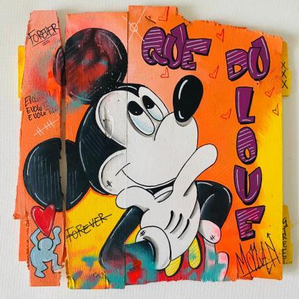 Peinture HELLO par Molla Nathalie  | Tableau Pop-art Acrylique, Bois, Posca Icones Pop