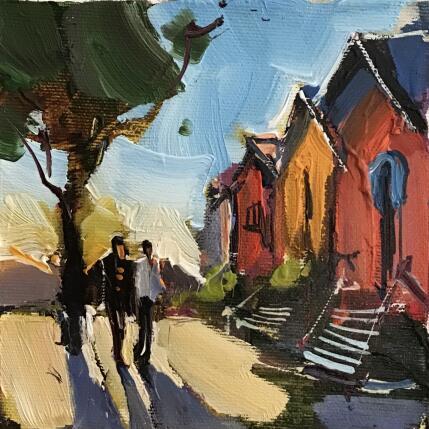 Peinture My street par Joro | Tableau Figuratif Huile Urbain