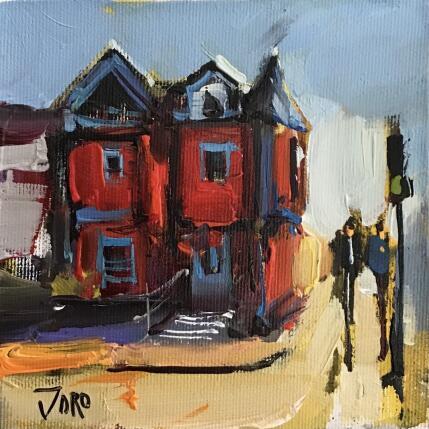 Peinture The Corner par Joro | Tableau Figuratif Huile Urbain