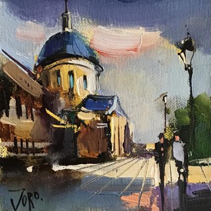 Peinture Marché Bonsecours par Joro | Tableau Figuratif Huile Urbain