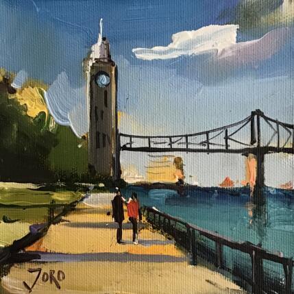 Peinture Quai de l'Horloge par Joro | Tableau Figuratif Huile Urbain