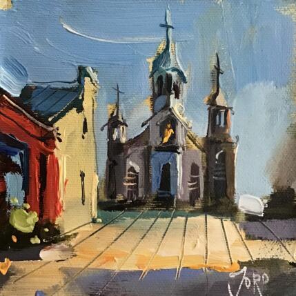 Peinture The Cathedral par Joro | Tableau Figuratif Huile Urbain