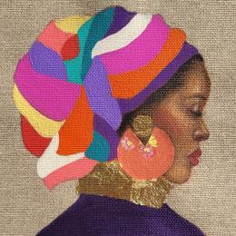 Painting Adyna by Rosângela | Painting Figurative Acrylic Portrait