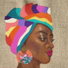 Painting Andira by Rosângela | Painting Figurative Acrylic Portrait