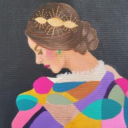 Painting Andreia by Rosângela | Painting Figurative Acrylic Pop icons, Portrait