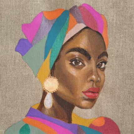 Peinture Amandalie par Rosângela | Tableau Figuratif Acrylique Portraits