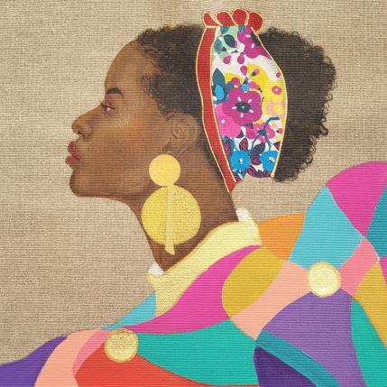 Peinture Assata par Rosângela | Tableau Figuratif Acrylique Portraits