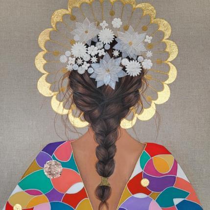 Peinture Flore par Rosângela | Tableau Figuratif Acrylique Portraits