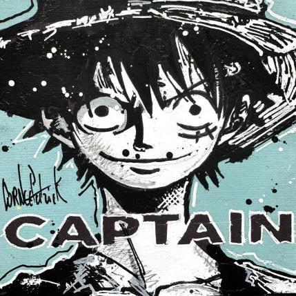 Peinture Captain Luffy par Cornée Patrick | Tableau Pop-art Graffiti, Huile, Posca Cinéma, Enfant, Icones Pop