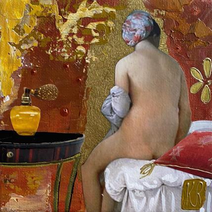 Painting La détente  by Romanelli Karine | Painting Figurative Acrylic, Gluing Life style, Nude