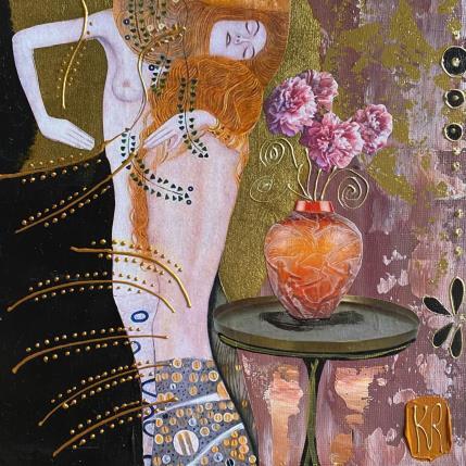 Peinture Sensualité  par Romanelli Karine | Tableau Figuratif Acrylique, Collage, Papier, Pastel, Posca Nu, Scènes de vie