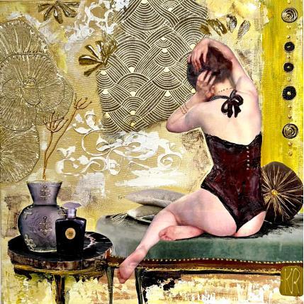 Peinture La belle Eugénie par Romanelli Karine | Tableau Figuratif Acrylique, Collage