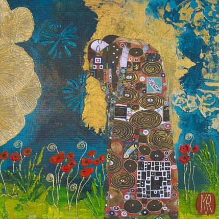 Peinture La tombée du jour  par Romanelli Karine | Tableau Figuratif Acrylique, Collage, Papier, Posca Paysages, Scènes de vie