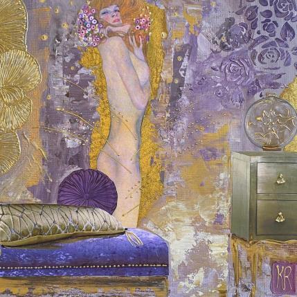 Peinture Séduction  par Romanelli Karine | Tableau Figuratif Acrylique, Collage, Papier, Posca Nu, Scènes de vie