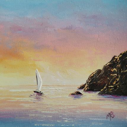 Peinture Lumière sur les rochers par Blandin Magali | Tableau Figuratif Huile Paysages