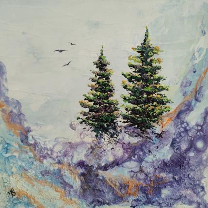 Peinture Les cimes par Blandin Magali | Tableau Figuratif Huile Paysages