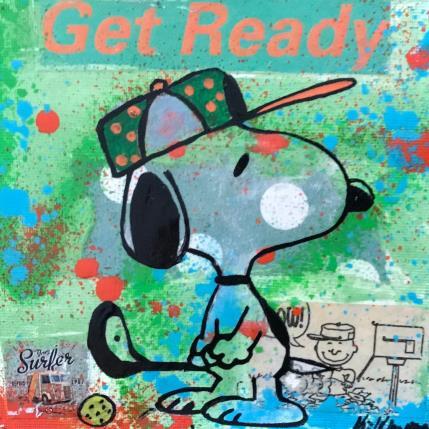 Peinture Snoopy golf par Kikayou | Tableau Pop-art Acrylique, Collage, Graffiti Icones Pop