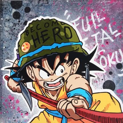 Peinture Become hero par Rocky Chaplin | Tableau Pop-art Acrylique Icones Pop