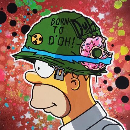 Peinture Born to D'Ho  par Rocky Chaplin | Tableau Pop-art Acrylique Icones Pop