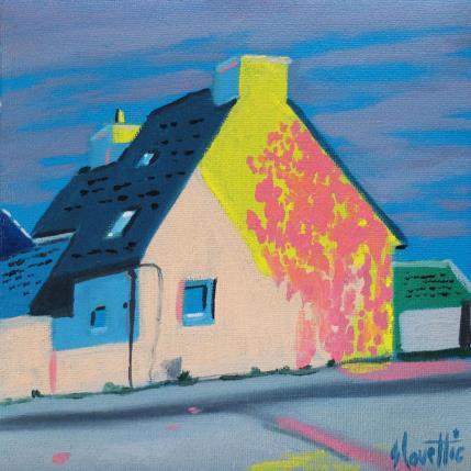 Peinture Pink Shadow par Coueffic Sébastien | Tableau Figuratif Huile Architecture, Scènes de vie, Urbain