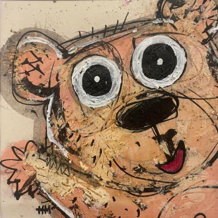 Peinture Ouiiiii! par Maury Hervé | Tableau Art Singulier Acrylique, Encre, Pigments, Sable Animaux