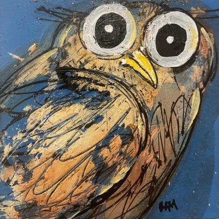 Peinture Dans la nuit par Maury Hervé | Tableau Art Singulier Acrylique, Encre, Pigments, Sable Animaux