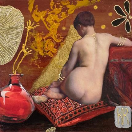 Peinture Audrey par Romanelli Karine | Tableau Figuratif Acrylique, Collage