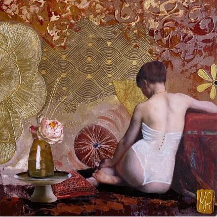 Peinture Heloise par Romanelli Karine | Tableau Figuratif Acrylique, Collage