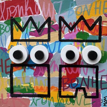 Peinture BONHEUR par Mam | Tableau Pop-art Acrylique Icones Pop, Scènes de vie, Société