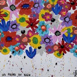 Painting LES FLEURS DU BIEN by Mam | Painting Pop-art Acrylic Nature