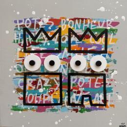 Painting 2 POTES by Mam | Painting Street art Acrylic Pop icons, Portrait, Society