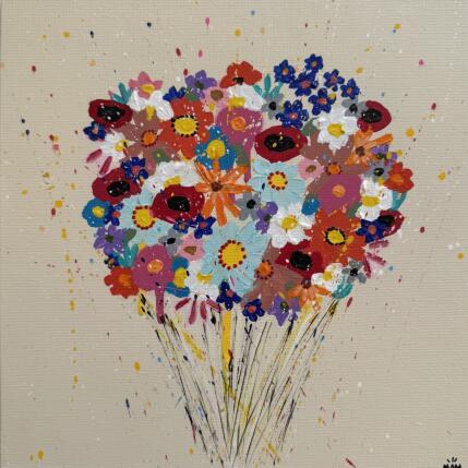 Peinture SUN FLOWERS par Mam | Tableau Pop-art Acrylique Natures mortes