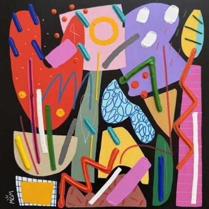 Peinture PLUIE DE JOIE par Mam | Tableau Abstrait Acrylique Icones Pop, Minimaliste, Natures mortes