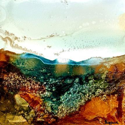 Painting Bronze Age 2102 by Depaire Silvia | Painting Abstract Acrylic Landscapes, Marine, Minimalist
