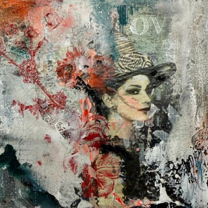 Peinture Love pour toujours par Bergeron Marie-Josée | Tableau Abstrait Acrylique, Collage, Papier, Pastel