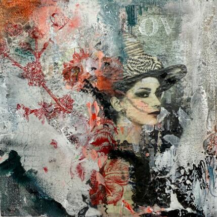 Peinture Curiosité sensible par Bergeron Marie-Josée | Tableau Abstrait Acrylique, Collage, Papier, Pastel