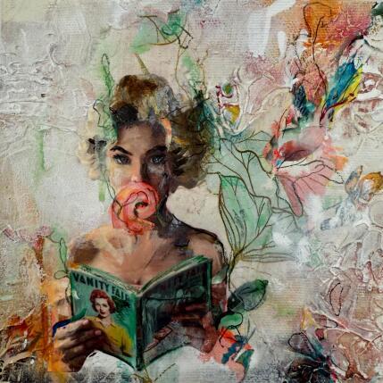 Peinture Relecture par Bergeron Marie-Josée | Tableau Abstrait Acrylique, Collage, Papier, Pastel, Posca