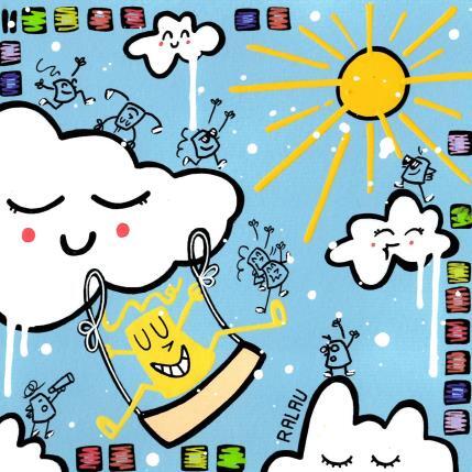 Peinture Dans les nuages par Ralau | Tableau Art Singulier Acrylique, Posca Nature