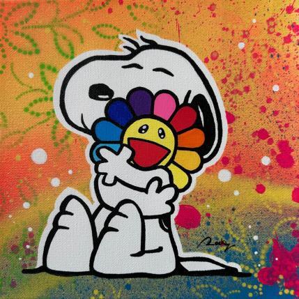 Peinture Snoopy hug par Rocky Chaplin | Tableau Pop-art Acrylique, Graffiti, Posca Enfant, Icones Pop