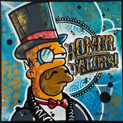 Peinture Homer d'alors par Rocky Chaplin | Tableau Pop-art Acrylique, Graffiti, Posca Cinéma, Icones Pop
