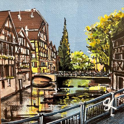 Painting Reflets dans l'eau à Strasbourg by Touras Sophie-Kim  | Painting Realism Acrylic Architecture
