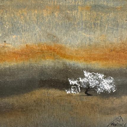 Peinture Candice par Manconi Gil | Tableau Matiérisme Métal, Upcycling Paysages