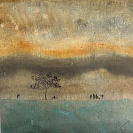 Painting Capucine by Manconi Gil | Painting Subject matter Metal, Upcycling Landscapes, Pop icons