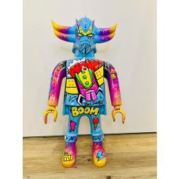 Sculpture Goldo Pop par Luna | Sculpture Pop-art Acrylique, Graffiti, Posca Icones Pop