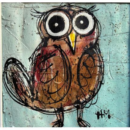 Peinture Moineau (Sparrow) par Maury Hervé | Tableau Art Singulier Animaux