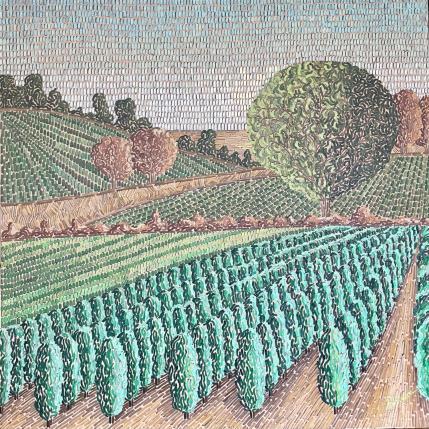 Peinture Vignes par Dmitrieva Daria | Tableau Impressionnisme Acrylique Nature, Paysages