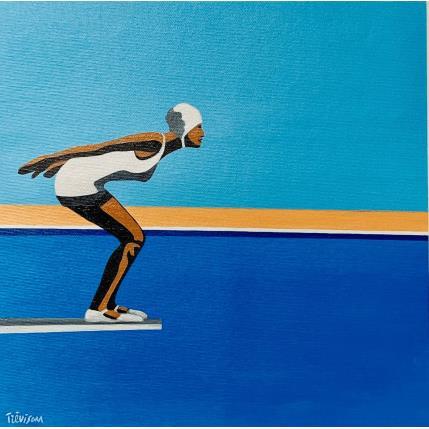 Peinture White Lonely Diver par Trevisan Carlo | Tableau  Huile