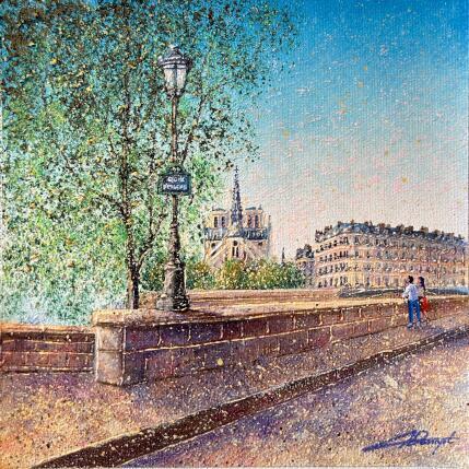 Peinture Quai d’Orleans par Dessapt Alan | Tableau Impressionnisme Acrylique, Huile Urbain