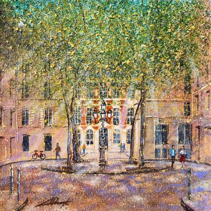 Peinture La place furstenberg par Dessapt Alan | Tableau Impressionnisme Acrylique, Huile Urbain